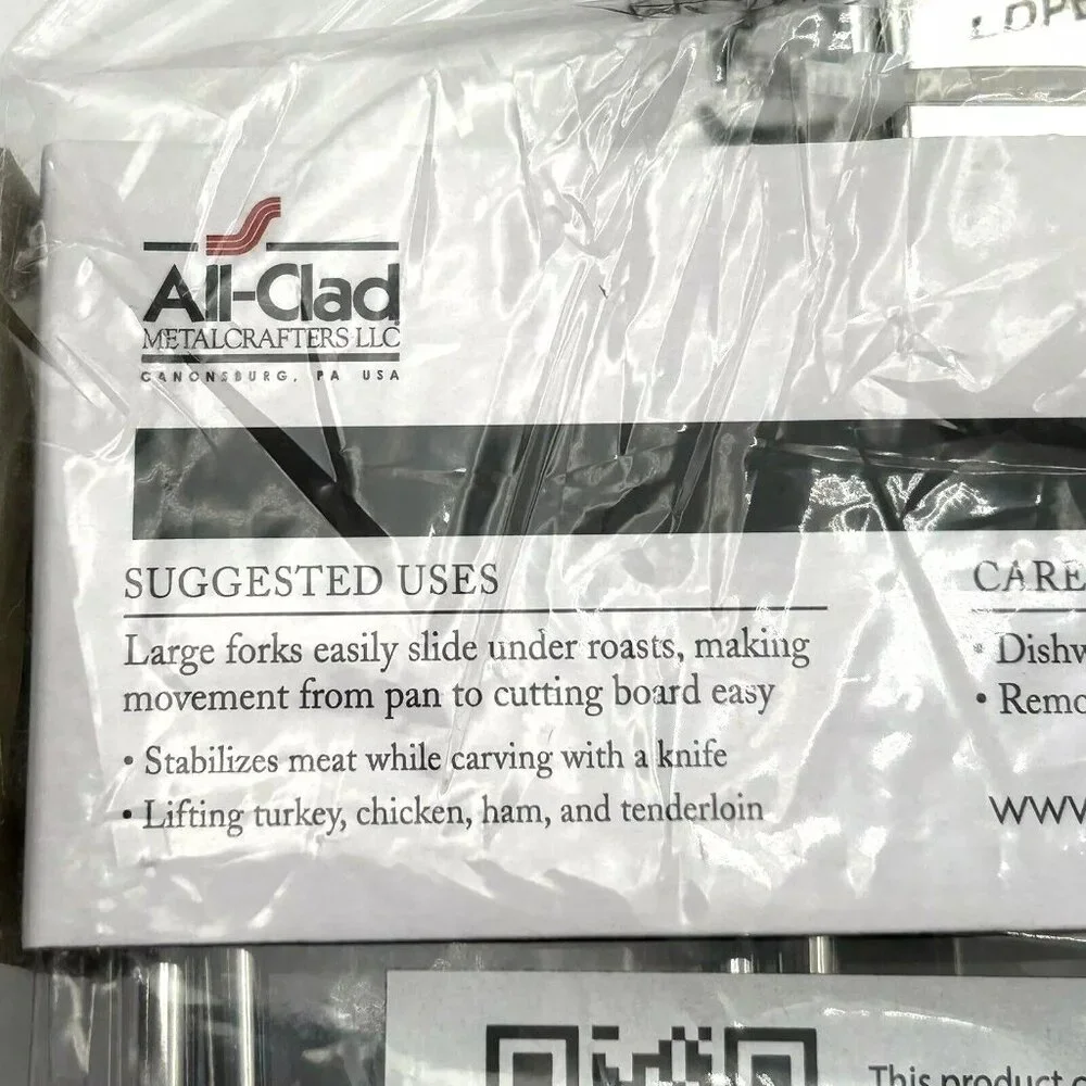 ALL-CLAD Set Of 2 Stainless Steel Turkey Lifters Forks‎ Ergonomic Grip